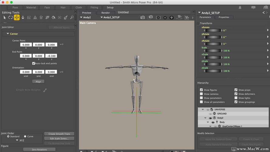 PoserPro汉化破解版全人物版本更新